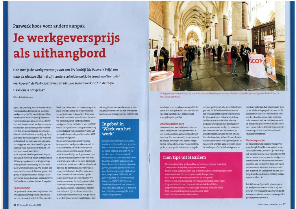 ppw2018 artikel in vakblad sw journaal december 2018