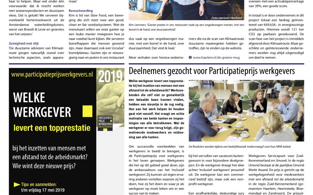 Participatieprijs werkgevers in Goede Zaken