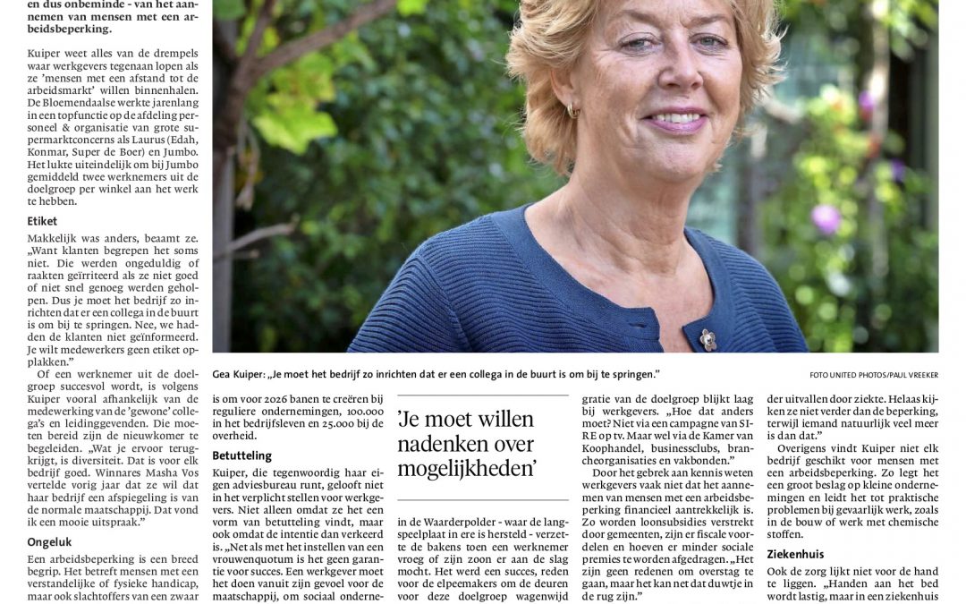 Gea Kuiper in Haarlems Dagblad