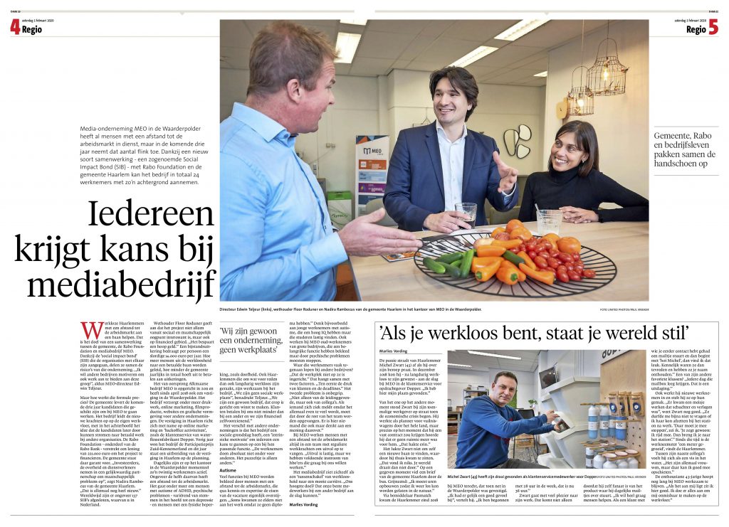 meo-haarlems-dagblad-winnaar-participatieprijs-werkgevers-2019