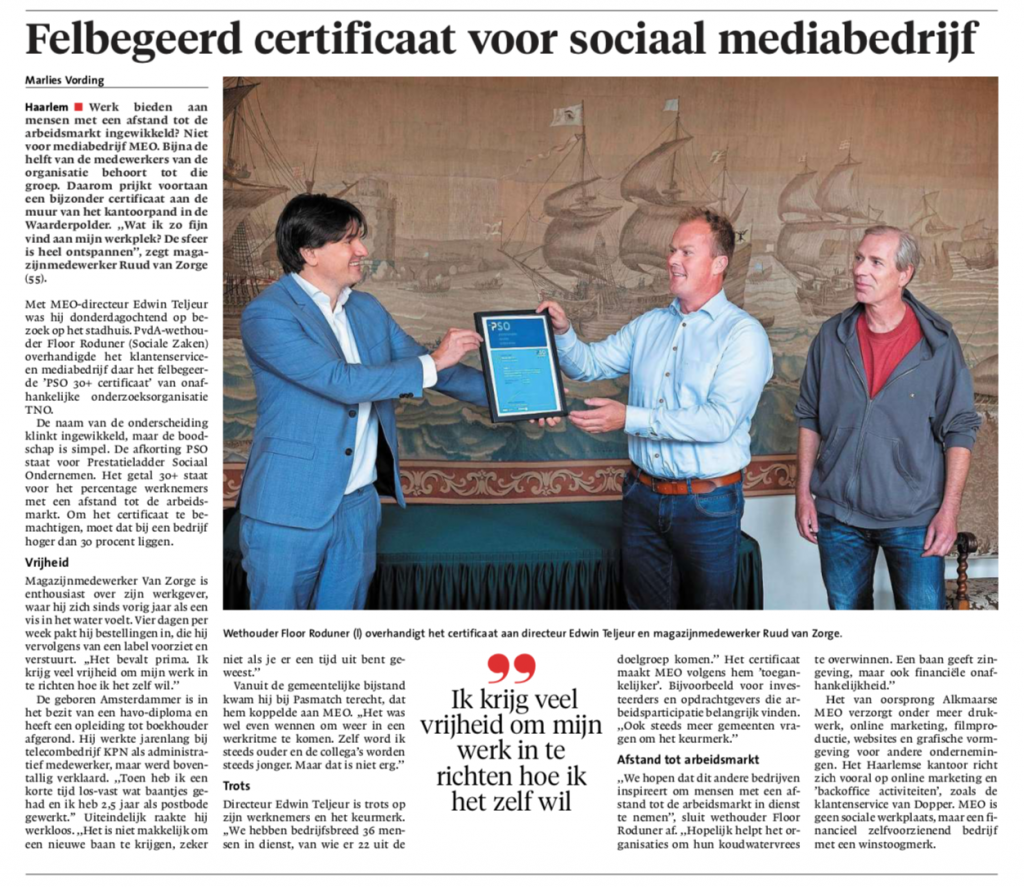 artiktel meo en pso certificaat haarlems dagblad 02-07-21