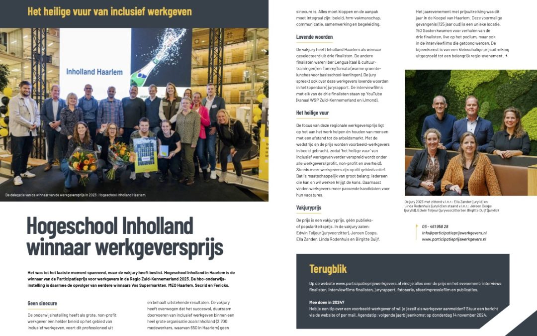 Participatieprijs werkgevers 2023 in INTO business