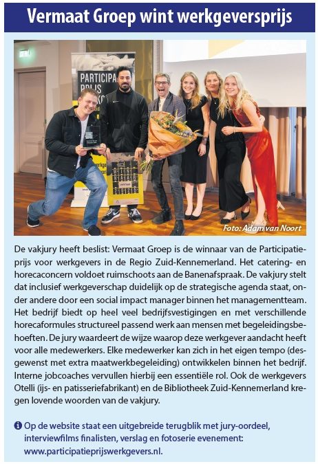 Participatieprijs winnaar 2025 | Goede Zaken